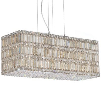 Quantum Blocks Rectangle Linear Suspension by Schonbek Lighting - Starlight Lighting USA and Canada
